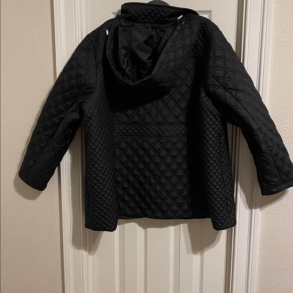 Catherine’s Black Quilted hooded Jacket size XXXL - Picture 5 of 9